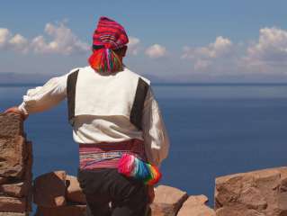 Visit of Taquile islands on the Titicaca lake / Lima