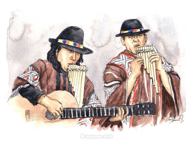 What are the instruments in the Peruvian music and the most important Peruvian musical artists? 