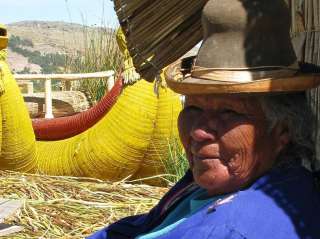 Visit of the Uros Islands and transfer to Copacabana (by bus)