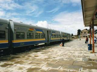 Train journey on the Altiplano